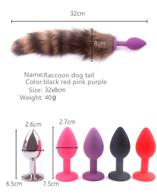 Indossabile Comodo Anal Plug giocattoli Silicone Fox Tail Anal Plug Tail Anal Toys Donne
