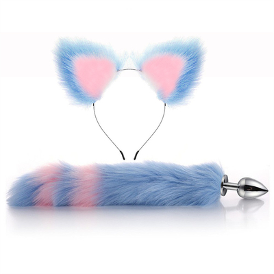 Nuovo stile Fox Tail anal plug giocattoli, anal butt plug, coda anal plug per le donne fancy cat kitty costume orecchio festa capelli testa