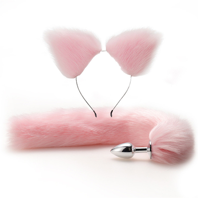 Nuovo stile Fox Tail anal plug giocattoli, anal butt plug, coda anal plug per le donne fancy cat kitty costume orecchio festa capelli testa