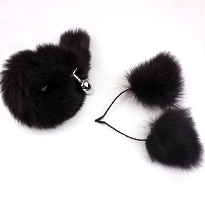Nuovo stile Fox Tail anal plug giocattoli, anal butt plug, coda anal plug per le donne fancy cat kitty costume orecchio festa capelli testa