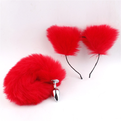 Nuovo stile Fox Tail anal plug giocattoli, anal butt plug, coda anal plug per le donne fancy cat kitty costume orecchio festa capelli testa