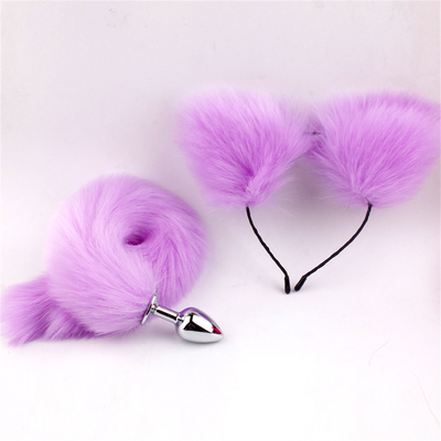 Nuovo stile Fox Tail anal plug giocattoli, anal butt plug, coda anal plug per le donne fancy cat kitty costume orecchio festa capelli testa