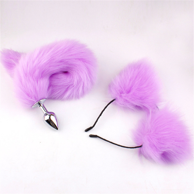 Nuovo stile Fox Tail anal plug giocattoli, anal butt plug, coda anal plug per le donne fancy cat kitty costume orecchio festa capelli testa