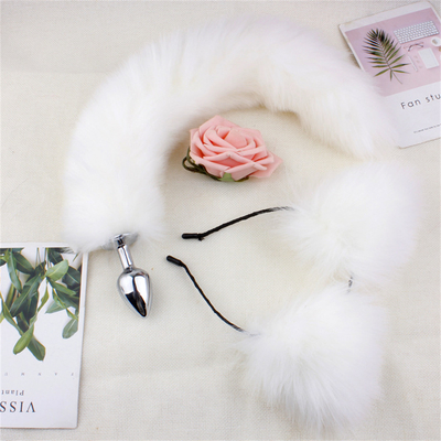 Nuovo stile Fox Tail anal plug giocattoli, anal butt plug, coda anal plug per le donne fancy cat kitty costume orecchio festa capelli testa
