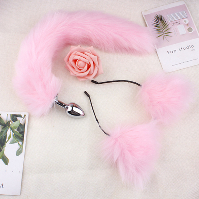 Nuovo stile Fox Tail anal plug giocattoli, anal butt plug, coda anal plug per le donne fancy cat kitty costume orecchio festa capelli testa