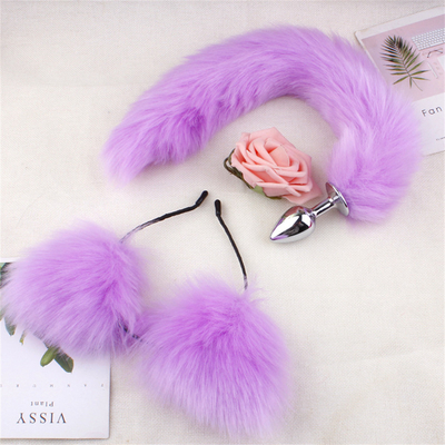 Nuovo stile Fox Tail anal plug giocattoli, anal butt plug, coda anal plug per le donne fancy cat kitty costume orecchio festa capelli testa
