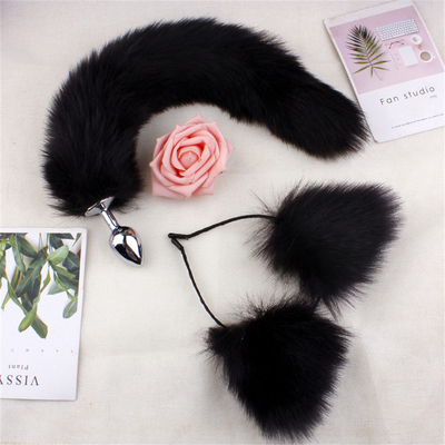 Nuovo stile Fox Tail anal plug giocattoli, anal butt plug, coda anal plug per le donne fancy cat kitty costume orecchio festa capelli testa