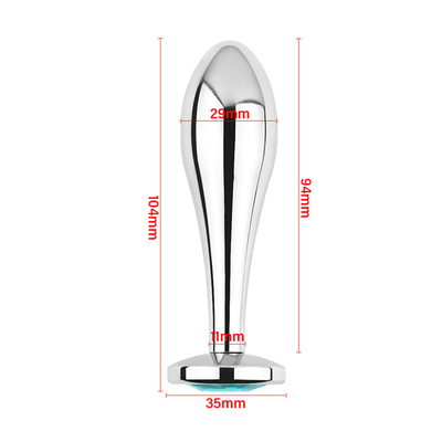 Black Hot Metal Anal Plug Per Donne culo e vagina Sex Toys