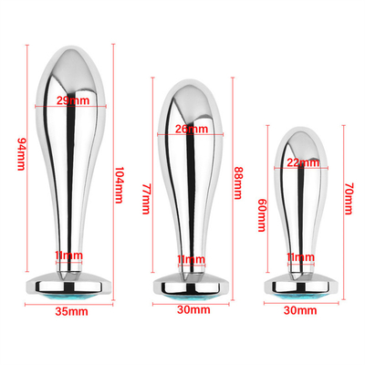 Black Hot Metal Anal Plug Per Donne culo e vagina Sex Toys