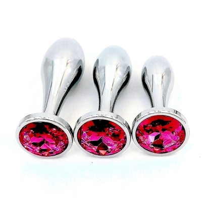 Black Hot Metal Anal Plug Per Donne culo e vagina Sex Toys