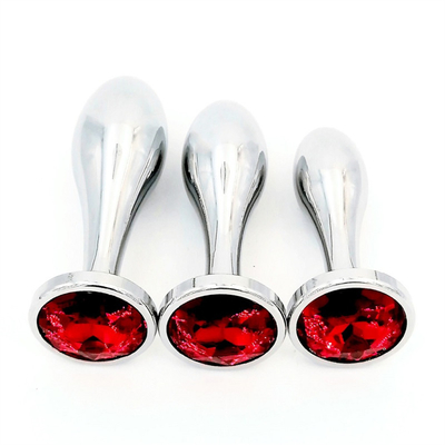 Black Hot Metal Anal Plug Per Donne culo e vagina Sex Toys