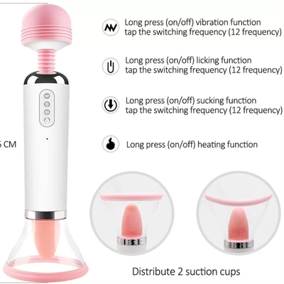 Dual Heed AV Bastone Lingua Lissando Suczione Vibratore Vibratore Vagina Massaggio Vibratore Masturbazione Femminile