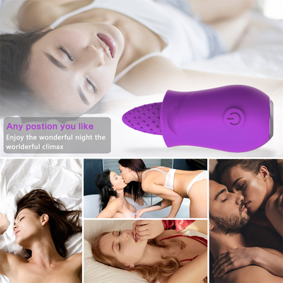 Vibratore di massaggio di alta qualità in silicone ricaricabile portatile rose tongue licking per donne