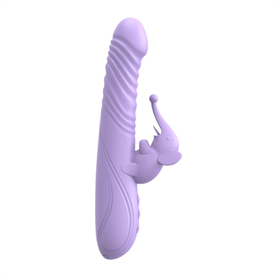 Vibratore di coniglio a riscaldamento estensibile in silicone stimolante del clitoride G-spot giocattoli sessuali femminili Vibratore di coniglio per donna vagina