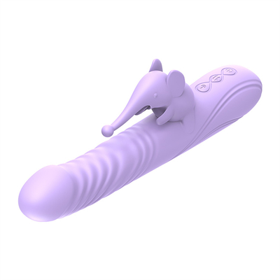 Vibratore di coniglio a riscaldamento estensibile in silicone stimolante del clitoride G-spot giocattoli sessuali femminili Vibratore di coniglio per donna vagina