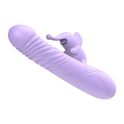 Vibratore di coniglio a riscaldamento estensibile in silicone stimolante del clitoride G-spot giocattoli sessuali femminili Vibratore di coniglio per donna vagina