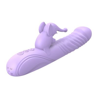 Vibratore di coniglio a riscaldamento estensibile in silicone stimolante del clitoride G-spot giocattoli sessuali femminili Vibratore di coniglio per donna vagina