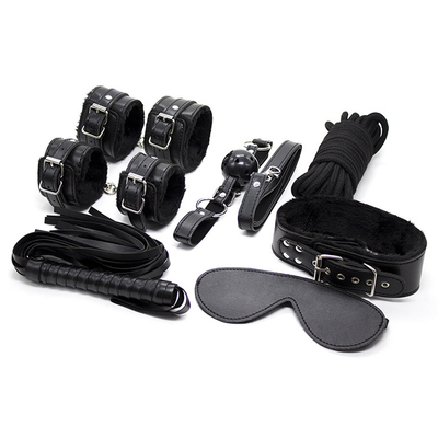 Bondage PU Fetish Kit di cuoio Ritenzioni schiavo Sex Toy Bondage Per le coppie