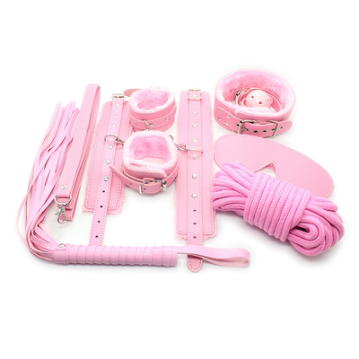 Bondage PU Fetish Kit di cuoio Ritenzioni schiavo Sex Toy Bondage Per le coppie