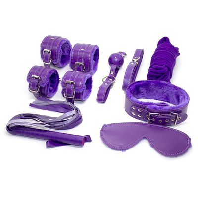 Bondage PU Fetish Kit di cuoio Ritenzioni schiavo Sex Toy Bondage Per le coppie