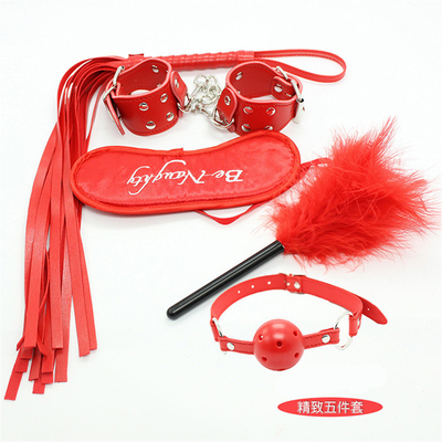 5pcs/set SM Products Bondage PU Leather Fetish Kit Restrizioni Slave Sex Toy Bondage Kits Per Coppie