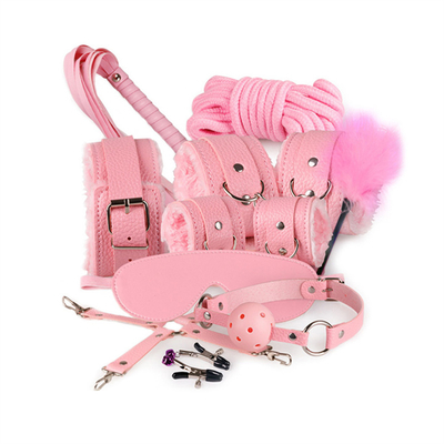 10pcs/set SM Prodotti Bondage PU Pelle Fetish Kit Restrizioni schiavo Sex Toy Bondage Per le coppie