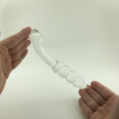 Dildo di vetro pene cristallino anal perline culo plug di vetro dildo per donne