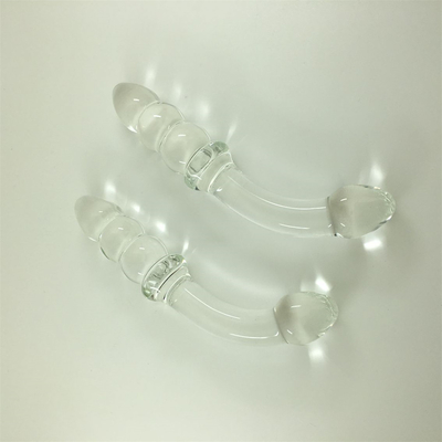 Dildo di vetro pene cristallino anal perline culo plug di vetro dildo per donne