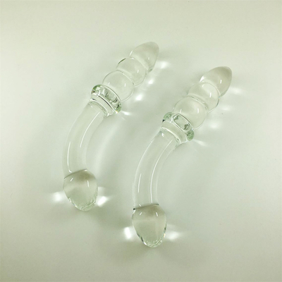 Dildo di vetro pene cristallino anal perline culo plug di vetro dildo per donne