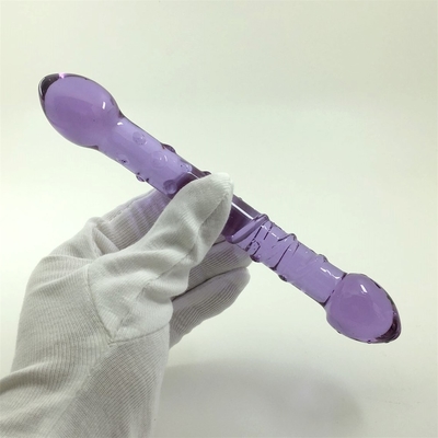 Doppio capo Butt Plug Anal Plug Butt Glass Butt Plug con design a vite interna Distribuito in tutto il mondo Dildos di vetro