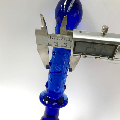 Dildo di vetro Massaggiatore prostatico blu Cristallo di vetro Dildo Sex Toys Per Donne