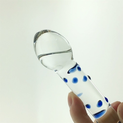 Dildo di vetro colorato Dildos di vetro a doppia testa Dildos analistici di culo grande dildo di vetro per donne