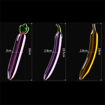 Pulizia anal plastica G-spot masturbazione clitoride melanzane di vetro dildo per donne