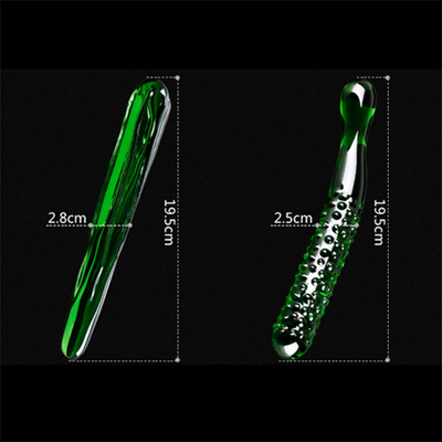 Pulizia anal plastica G-spot masturbazione clitoride melanzane di vetro dildo per donne