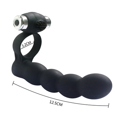 Anal Plug Scrotum Ring Drop Sex Toys Vibrating Tail Anus Plug Per Donne Connesso al Penis Anello Anale Butt Plug Bullet