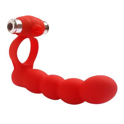 Anal Plug Scrotum Ring Drop Sex Toys Vibrating Tail Anus Plug Per Donne Connesso al Penis Anello Anale Butt Plug Bullet
