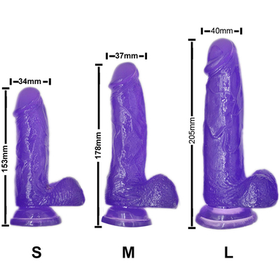 Vendita calda Grandi dimensioni di plastica giocattolo sessuale pene per donna