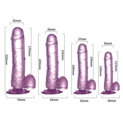 Vendita a caldo Grande dimensione di plastica Dildo economico e colorato TPE Realistic enorme pene artificiale per le donne Sex toy pene per le donne