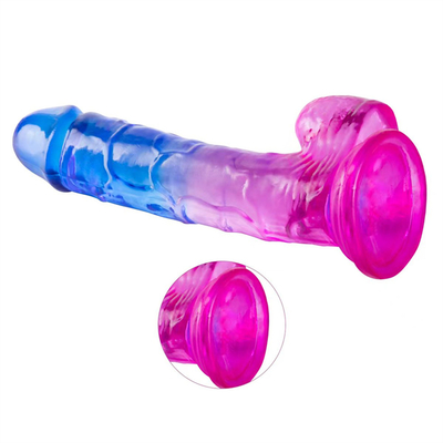 Vendita a caldo Grande dimensione di plastica Dildo economico e colorato TPE Realistic enorme pene artificiale per le donne Sex toy pene per le donne