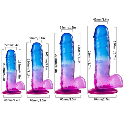 Vendita a caldo Grande dimensione di plastica Dildo economico e colorato TPE Realistic enorme pene artificiale per le donne Sex toy pene per le donne