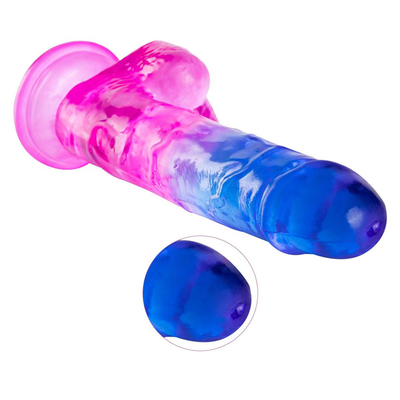 Vendita a caldo Grande dimensione di plastica Dildo economico e colorato TPE Realistic enorme pene artificiale per le donne Sex toy pene per le donne