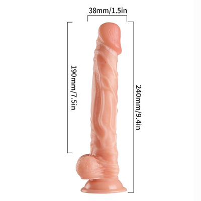Vendita calda Sex Toy pene artificiale grande dildo di plastica per donne