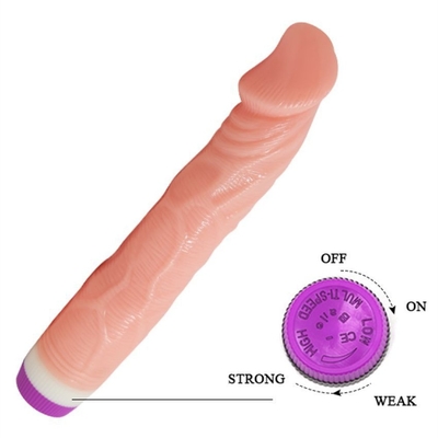 Vibratore di pene TPE senza passo pene artificiale per donna