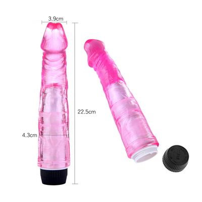 Vibratore di pene TPE senza passo pene artificiale per donna