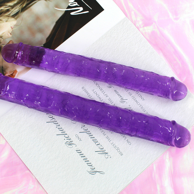 Super morbido TPE con due teste Dildo Realistic Sex Toy Penis Per Donna