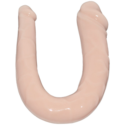 Dildo medico TPE Dildo a forma di U Penis a doppia testa per la masturbazione femminile