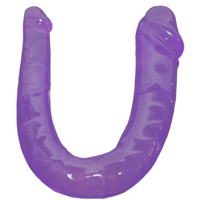 Dildo medico TPE Dildo a forma di U Penis a doppia testa per la masturbazione femminile