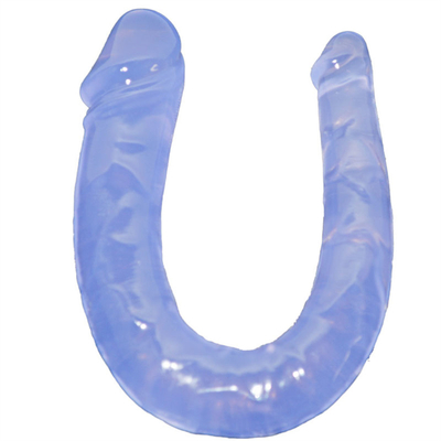 Dildo medico TPE Dildo a forma di U Penis a doppia testa per la masturbazione femminile