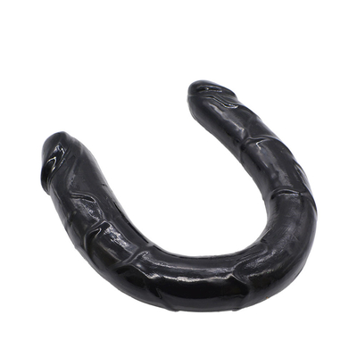 Dildo medico TPE Dildo a forma di U Penis a doppia testa per la masturbazione femminile
