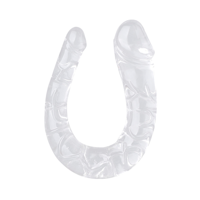 Dildo medico TPE Dildo a forma di U Penis a doppia testa per la masturbazione femminile